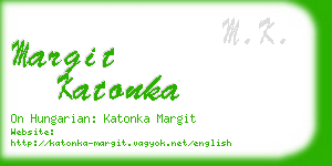 margit katonka business card